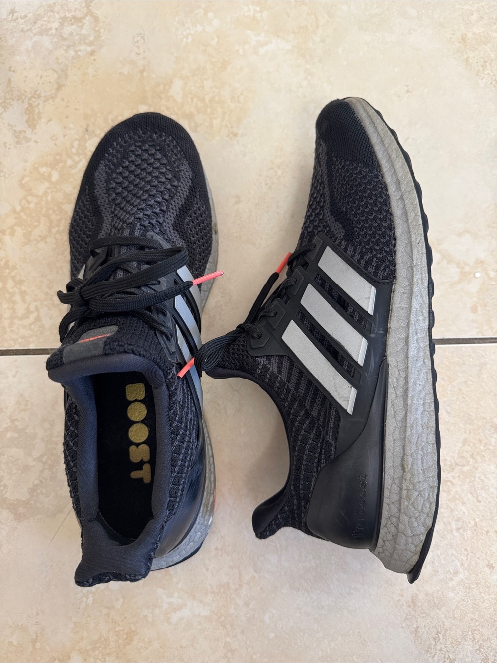 adidas Black and Silver Men's Athletic Running Shoes